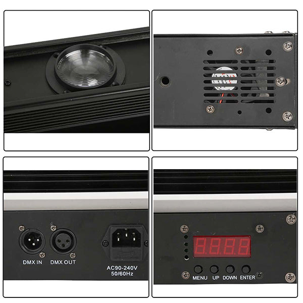 BAR 51132 Stage Κινούμενη Ρομποτική Κεφαλή Super Beam LED 160W 8° AC 220-240V IP20 8 x 20W CREE Chip Πολύχρωμο RGBW Dimmable DMX512 Protocol 9/38 Channels - Μ110 x Π13.2 x Υ15.5