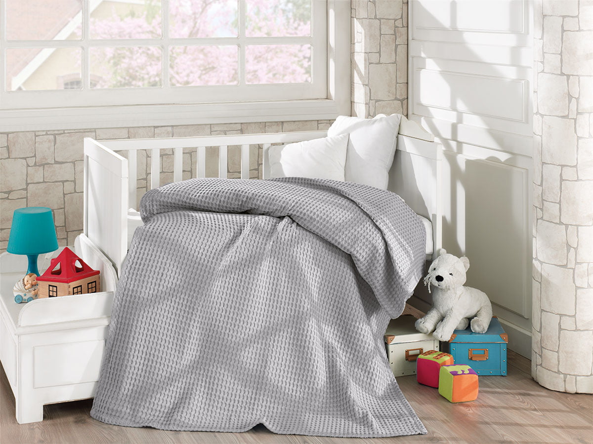 Κουβέρτα Πικέ σε 4 Χρώματα Art 5116 120x160εκ Γκρι