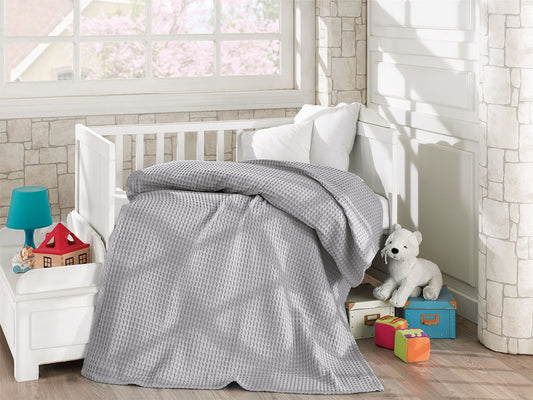 Κουβέρτα Πικέ σε 4 Χρώματα Art 5116 120x160εκ Γκρι