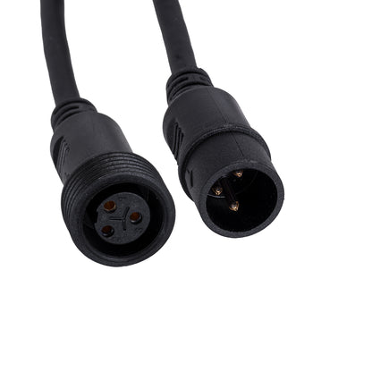 51171 Καλώδιο 3PIN DMX512 1 Μέτρο από Female XLR σε Male XLR Τερματισμένο Αδιάβροχο IP65 Μ100cm - Μαύρο