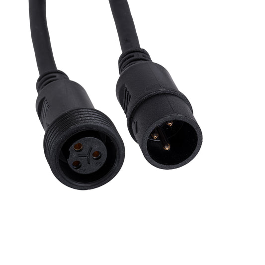 51171 Καλώδιο 3PIN DMX512 1 Μέτρο από Female XLR σε Male XLR Τερματισμένο Αδιάβροχο IP65 Μ100cm - Μαύρο