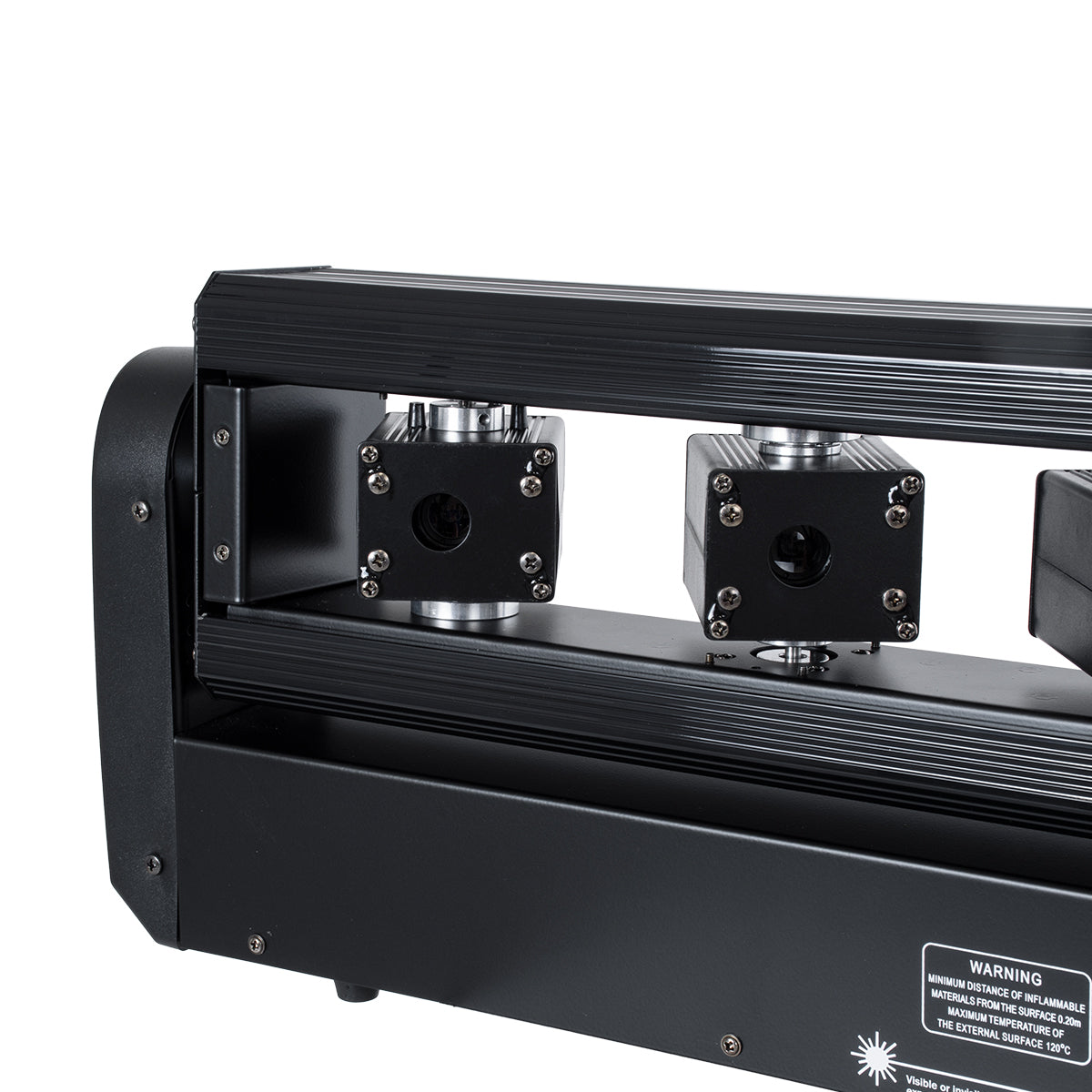 AMNESIA 51179 Stage Κινούμενη Ρομποτική Κεφαλή Spider Super Beam LASER 150W 2° AC 220-240V IP20 6 x 1W LASER Chip 300mW RED/638nm 100mW GREEN/531nm 600mW BLUE/442nm Πολύχρωμο RGB Dimmable DMX512 Protocol 14/35 Channels - Μ86 x Π23 x Υ9