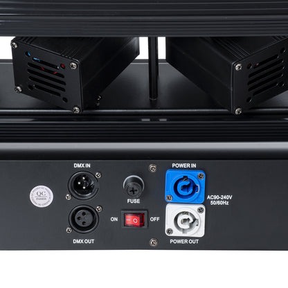 AMNESIA 51179 Stage Κινούμενη Ρομποτική Κεφαλή Spider Super Beam LASER 150W 2° AC 220-240V IP20 6 x 1W LASER Chip 300mW RED/638nm 100mW GREEN/531nm 600mW BLUE/442nm Πολύχρωμο RGB Dimmable DMX512 Protocol 14/35 Channels - Μ86 x Π23 x Υ9