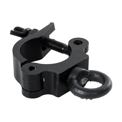 CLAMPS 51182 Επαγγελματικός Γάντζος Hook Αλουμινίου Ύψηλης Αντοχής για Κρέμαση, Στήριξη & Τοποθέτηση Προϊόντων Stage σε Τράσες - Μ16 x Π12 x Υ3cm - Μαύρο