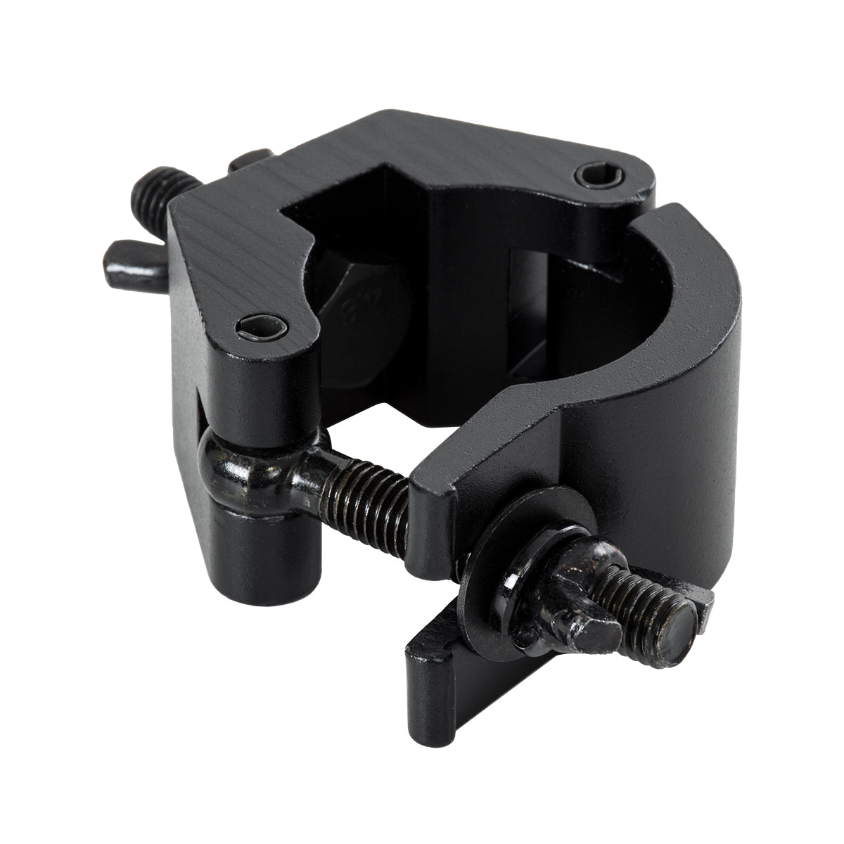 CLAMPS 51183 Επαγγελματικός Γάντζος Hook Αλουμινίου Ύψηλης Αντοχής για Κρέμαση, Στήριξη & Τοποθέτηση Προϊόντων Stage σε Τράσες - Μ8 x Π5.5 x Υ3cm - Μαύρο