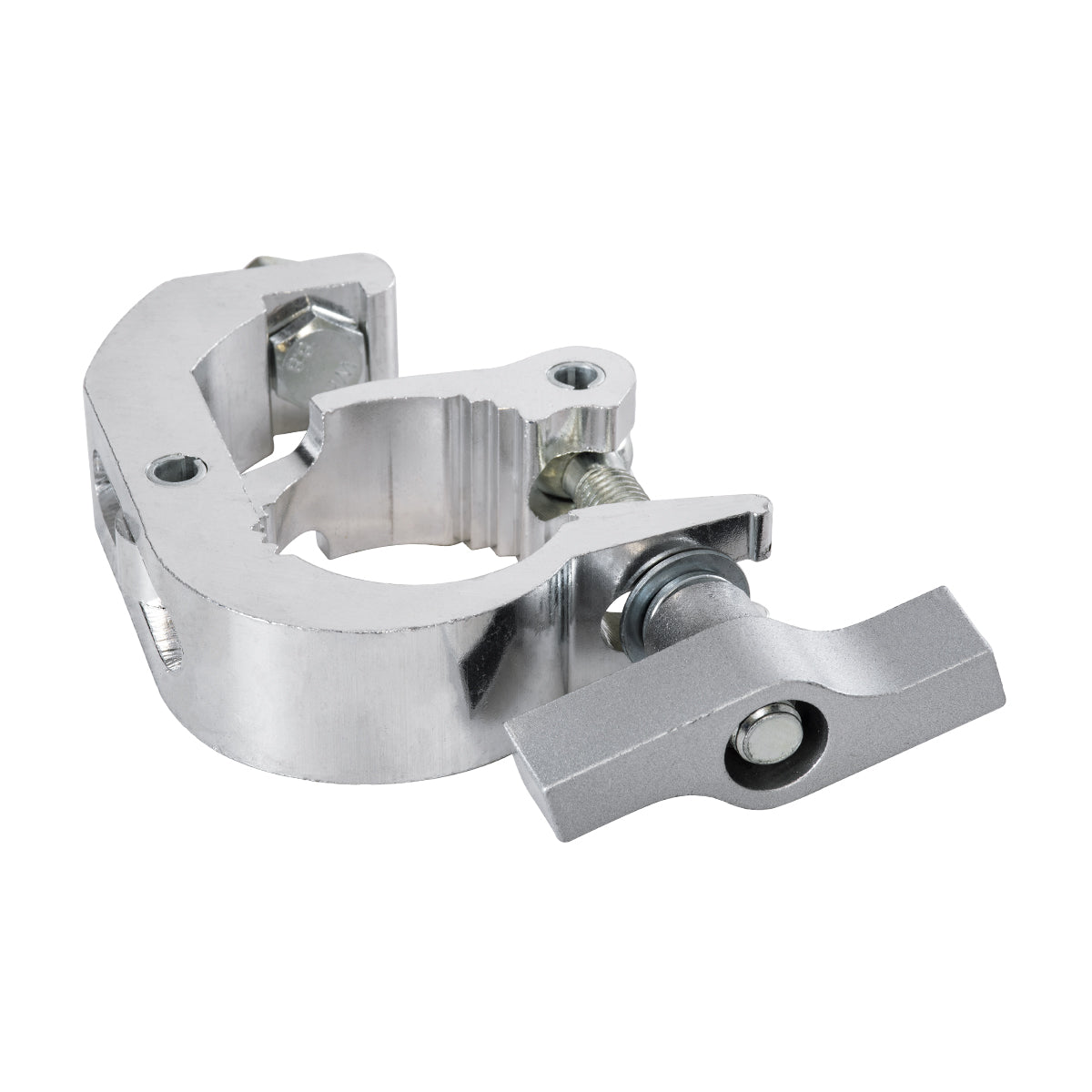 CLAMPS 51185 Επαγγελματικός Γάντζος Hook Αλουμινίου Ύψηλης Αντοχής για Κρέμαση, Στήριξη & Τοποθέτηση Προϊόντων Stage σε Τράσες - Μ17 x Π12 x Υ3cm - Χρώμιο