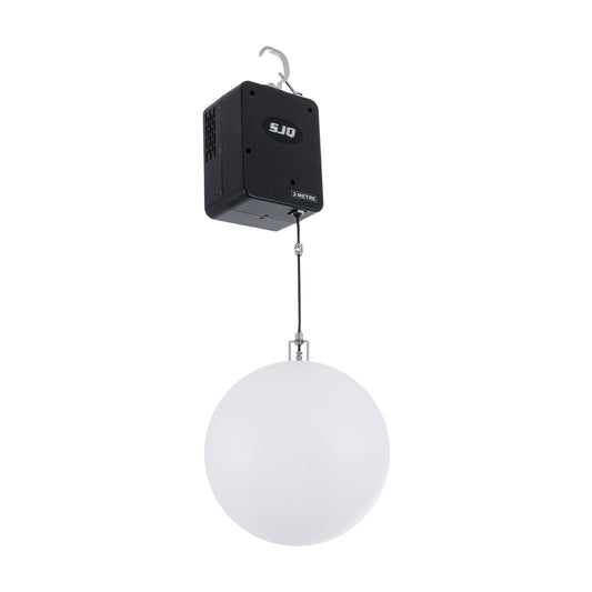 51202 LIFT BALL Επαγγελματικό Φωτιστικό Ειδικών Εφέ Φ30cm KINETIC BALL Light CREE LED 4in1 15W - 15 x 1W LED SMD Chips RGBW - Μέγιστο Μήκος Ανύψωσης 3.5 Μέτρα - AC 220V-240V DMX512 Display on Body - Μαύρο - Μ17 x Π13 x Υ26cm
