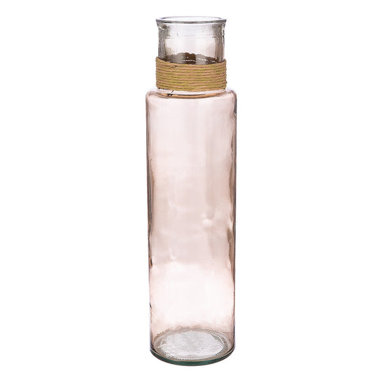 Βάζο Δοχείο Καφέ/Διάφανο Γυαλί Φ15x55