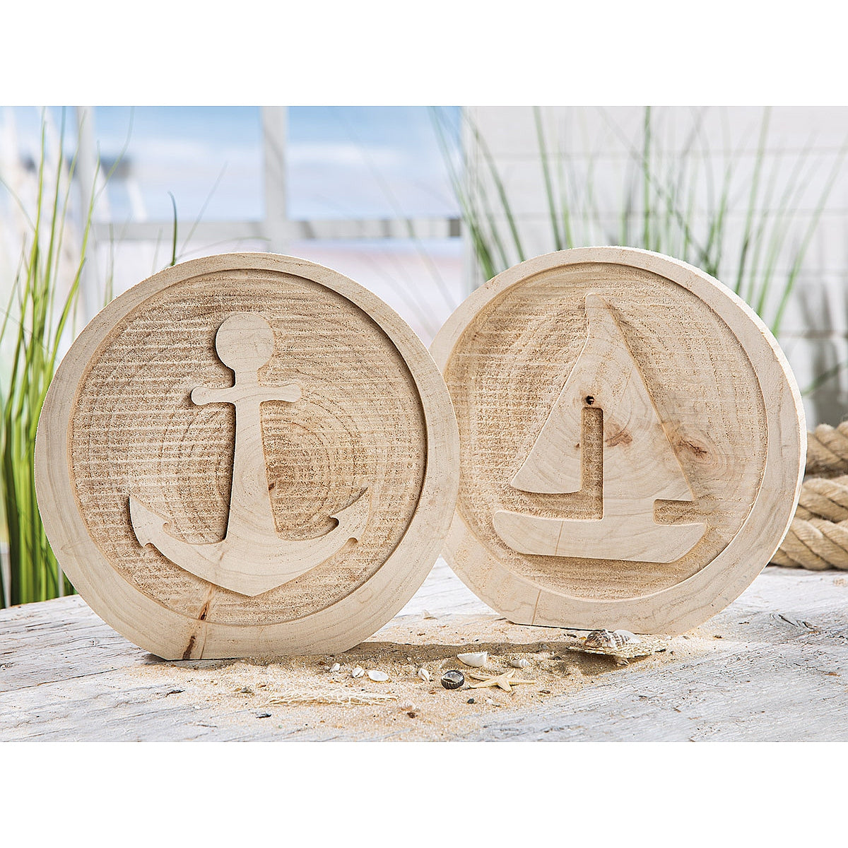 Διακοσμητικό Πλοίο Φυσικό Ξύλο 26x3x25 σε 2 Σχέδια