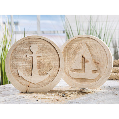 Διακοσμητικό Πλοίο Φυσικό Ξύλο 26x3x25 σε 2 Σχέδια