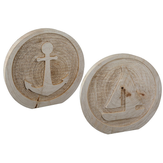 Διακοσμητικό Πλοίο Φυσικό Ξύλο 26x3x25 σε 2 Σχέδια