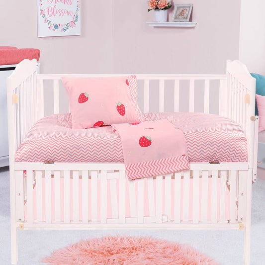 Σετ Σεντόνια Βρεφικά Art 5180 120x160εκ Ροζ