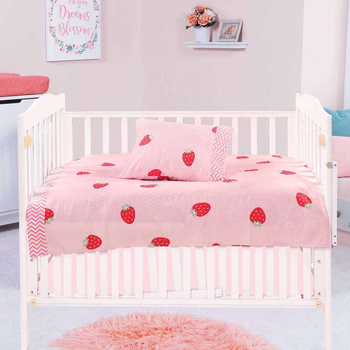 Σετ Σεντόνια Βρεφικά Art 5180 120x160εκ Ροζ