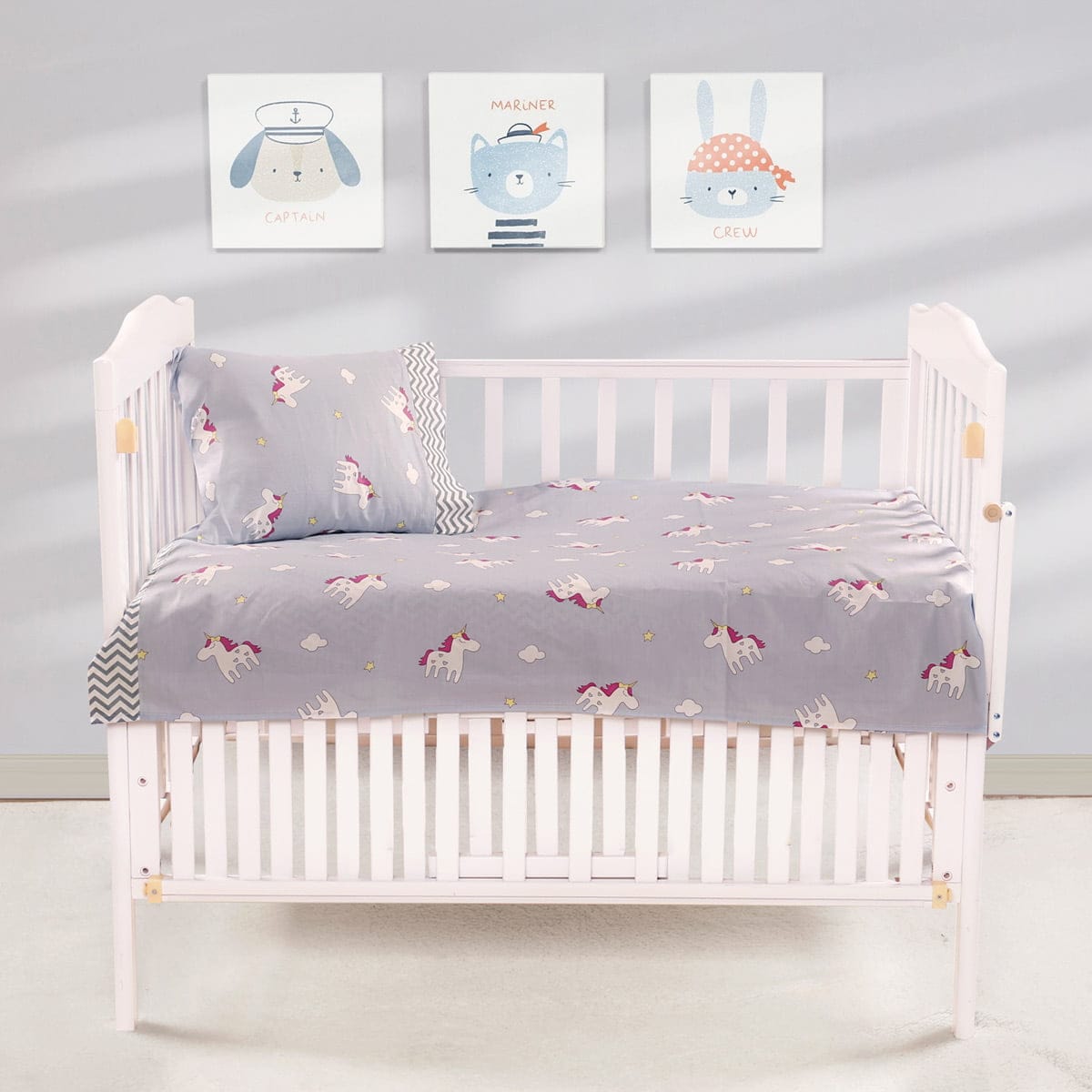 Σετ Σεντόνια Βρεφικά Art 5181 120x160εκ Γκρι