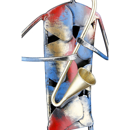 Διακοσμητικό Μουσικός Πολύχρωμο Μέταλλο 15.5x10.5x36.5 σε 2 Σχέδια