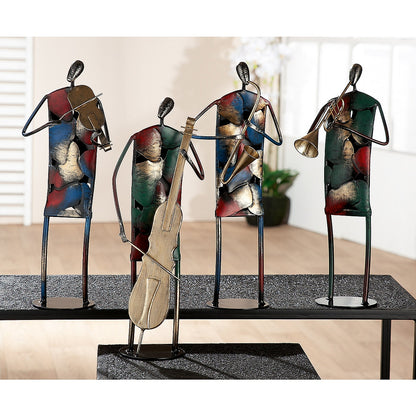 Διακοσμητικό Μουσικός Πολύχρωμο Μέταλλο 15.5x10.5x36.5 σε 2 Σχέδια