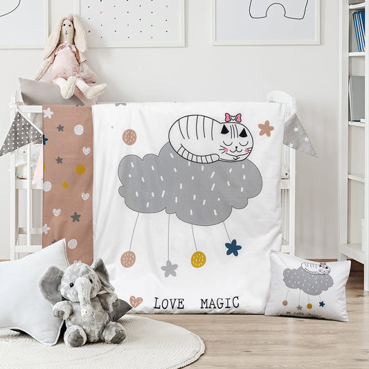 Σετ Σεντόνια Βρεφικά Kitty Art 5189 120x160εκ Εμπριμέ