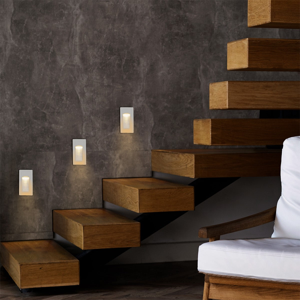 STEPART KLV-101-0091 Χωνευτό Φωτιστικό Σκαλοπατιού / Διαδρόμου LED 3W 375lm 45° AC 220-240V Αδιάβροχο IP65 Θερμό Λευκό 2700K - Lumileds SMD Chip & TÜV SÜD Driver - Λευκό Ματ - Μ6 x Π5.5 x Υ10 / Q5 x 9.61