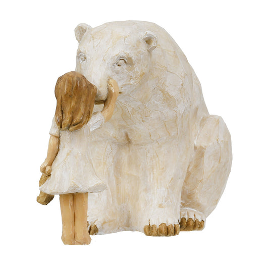 Φιγούρα Bear Child "Animal Lover" Child Motif Πολυρεζίνη Ecru PU 20x10x11.5