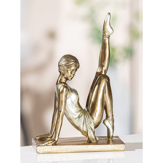 Διακοσμητικό Μπαλαρίνα Χρυσό Polyresin 12x6x18.5