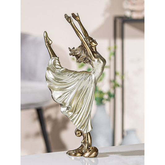 Διακοσμητικό Μπαλαρίνα Χρυσό/Σαμπανί Polyresin 14x8x31.5