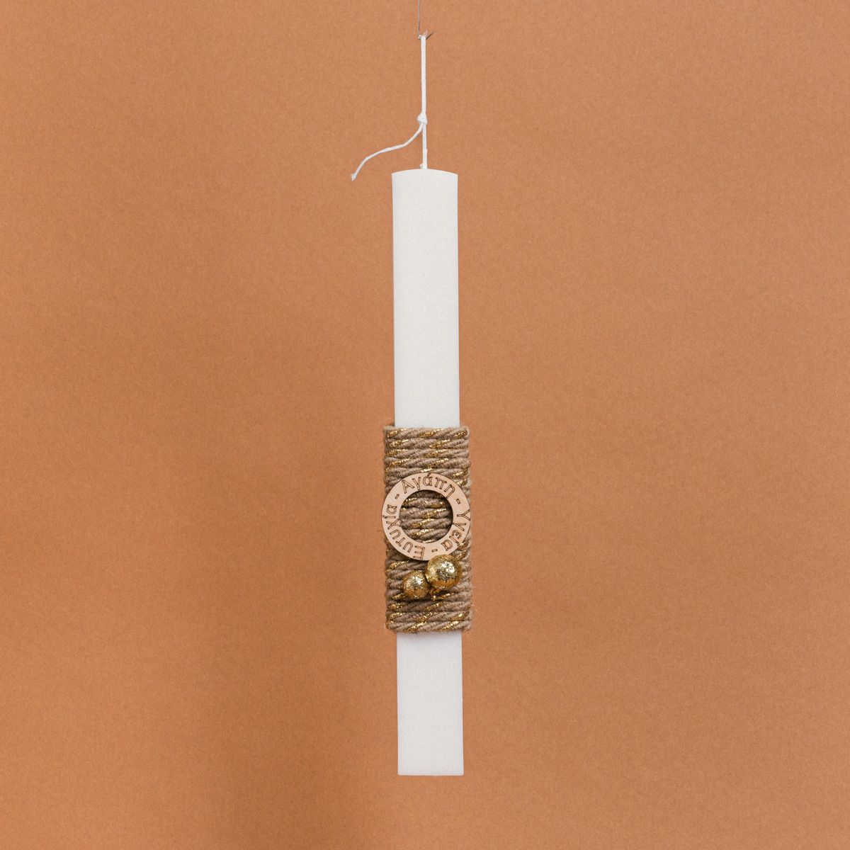 Λαμπάδα Στολισμένη “Ευχές” σε Συσκευασία Δώρου