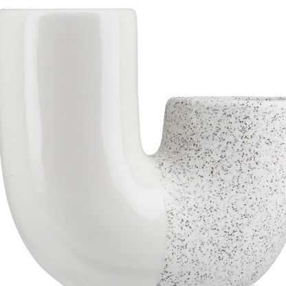 Βάζο "Poppy" Κεραμικό Λευκό 15x7x13