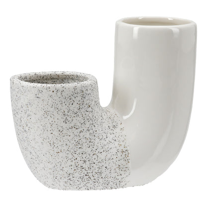 Βάζο "Poppy" Κεραμικό Λευκό 15x7x13