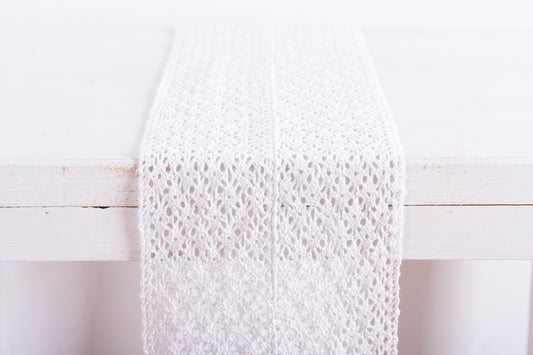 Δαντέλα Βαμβακερή “Κυκλάμινο” 23x250εκ Λευκό