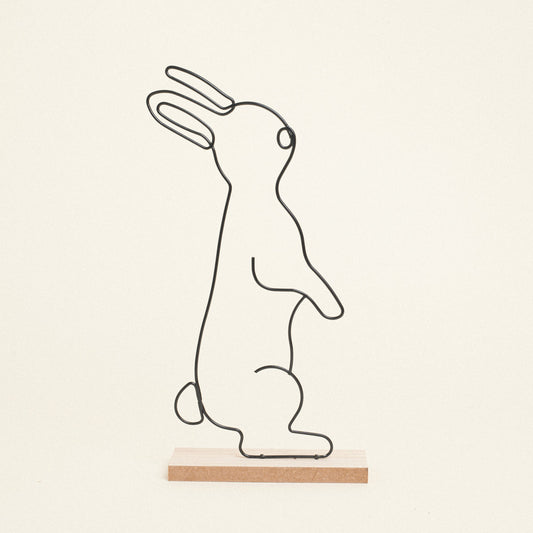 Διακοσμητικός Λαγός από Μέταλλο 15x5x29