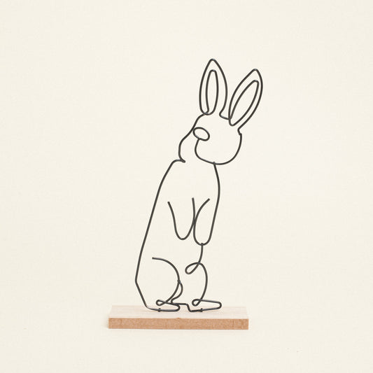 Διακοσμητικό Λαγός από Μέταλλο 15x5x29