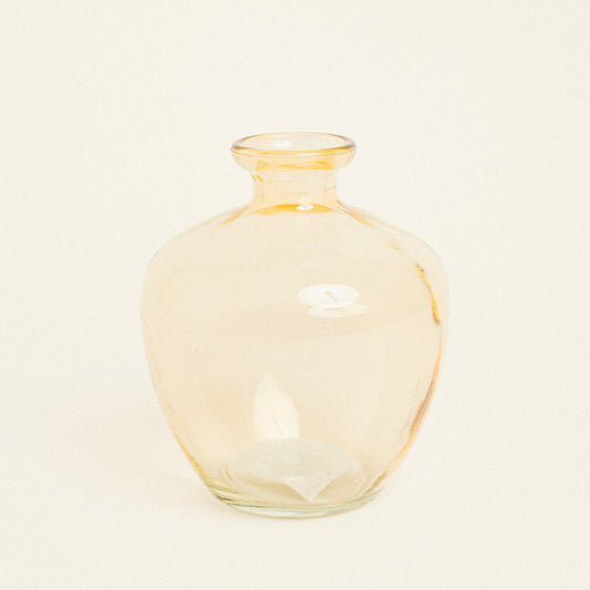 Γυάλινο Βάζο 14x14x16 Κίτρινο