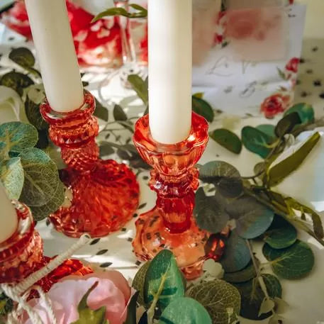 Κηροπήγιο Γυάλινο Τερακότα 8x8x11