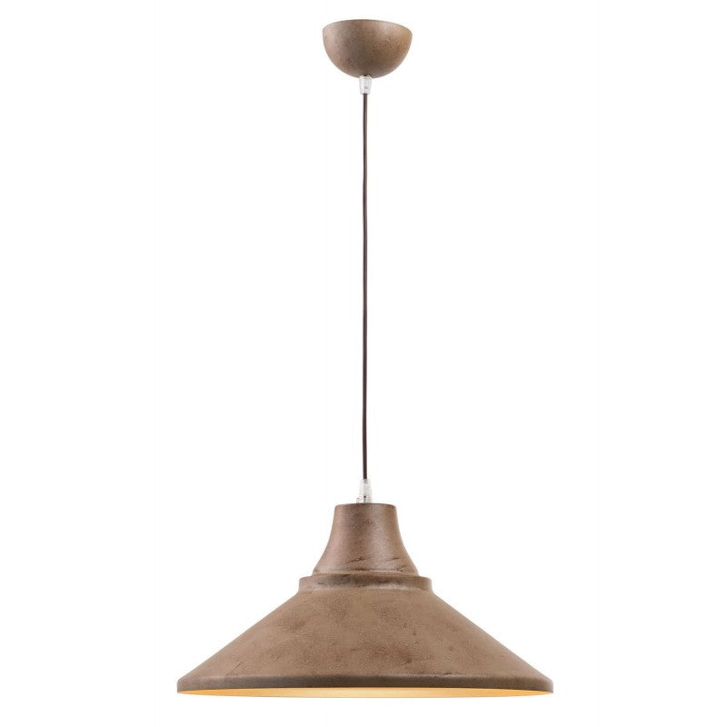 Φωτιστικό Μονόφωτο Αλουμίνιο Sand/Πατίνα Καφέ Ε27 Φ40