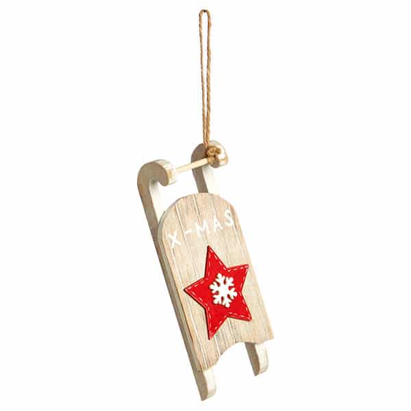 Έλκηθρο Ξύλινο Xmas 7x17εκ