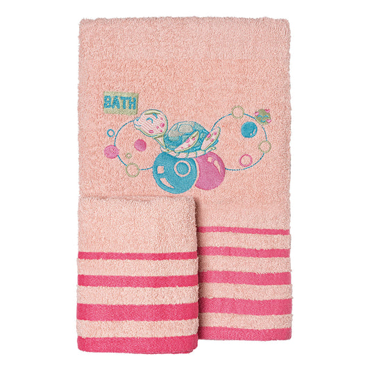 Σετ Πετσέτες Art 5422 Σετ 2 Τμχ Ροζ