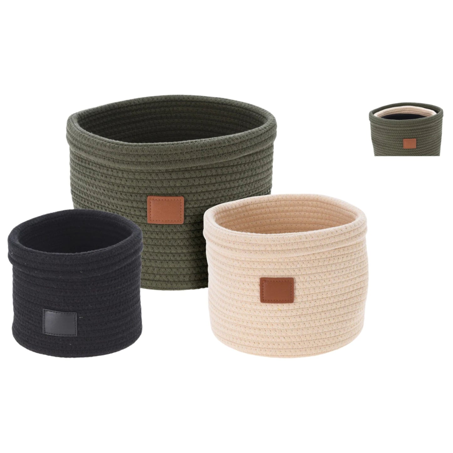 Καλάθια από Βαμβάκι 25x20-23x19-18x15 S/3