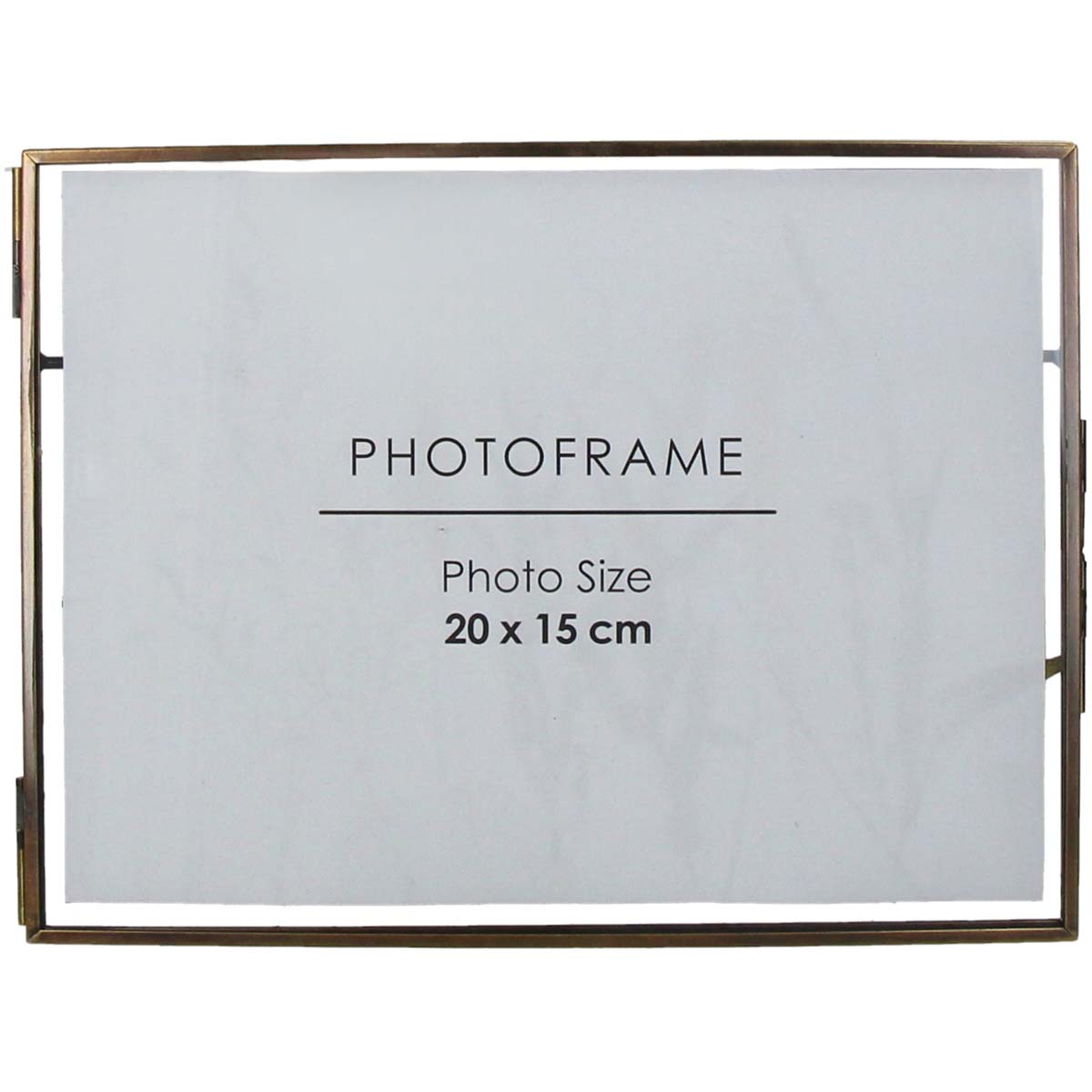 Κορνίζα με Ξεραμένα Λουλούδια Μπρούτζινη 21x2x15