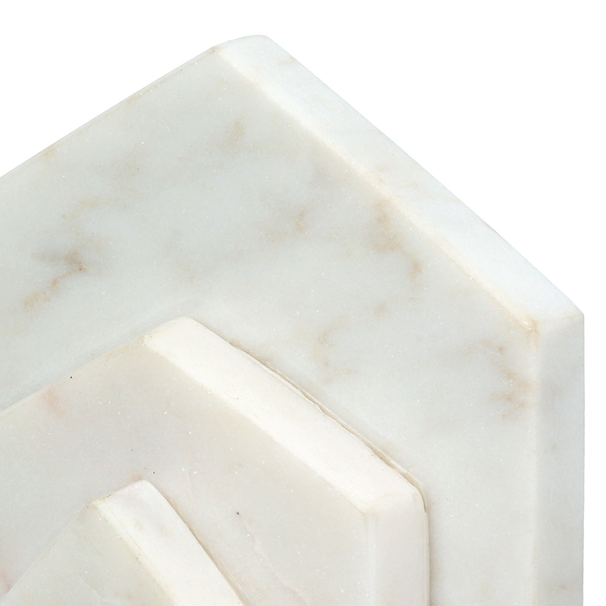 Βιβλιοθήκη Σπίτι Μαρμάρινο Μπεζ Λευκό 11x5x12