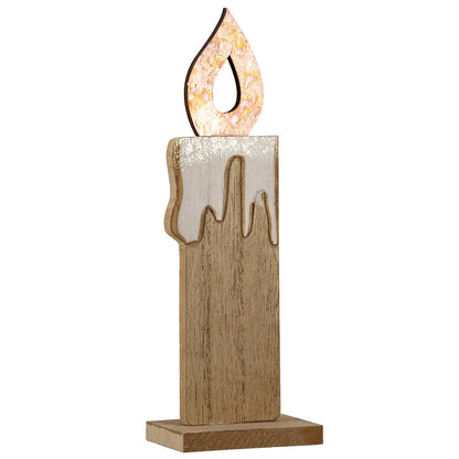 Ανάγλυφο Σταντ Κερί 'Otonal' MDF Εκρού/Πορτοκαλί 5x7x20.5