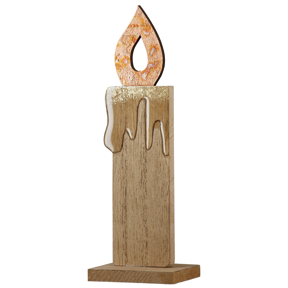 Ανάγλυφο Σταντ Κερί 'Otonal' MDF Εκρού/Πορτοκαλί 5x7x20.5