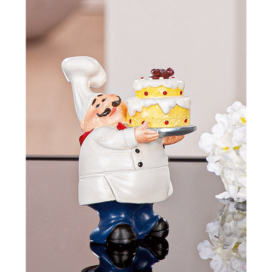 Φιγούρα Μάγειρας 'Paolo' Ροζ/Λευκό 8x5.5x9.5