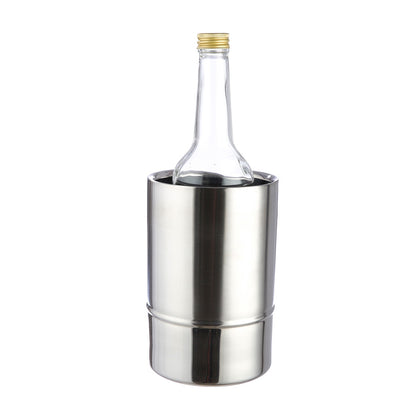 Ψυγείο Μπουκαλιών Κυλινδρικό Ατσάλι Ασημί 18x12εκ