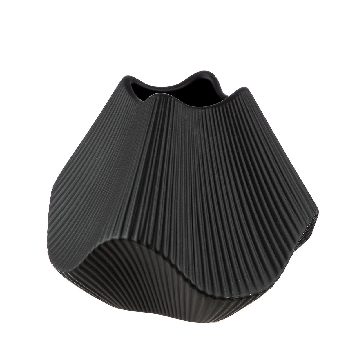 Βάζο Κεραμικό Μαύρο 22x22x19