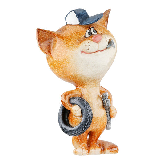 Φιγούρα Cat "Screwdriver" Πολυμερές Orange 8x6x12.5