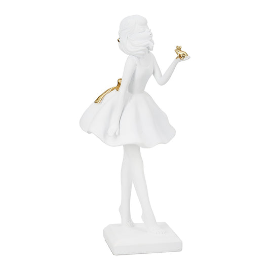 Φιγούρα Γυναίκα Πολύ Λευκό Χρυσό 11x11x24