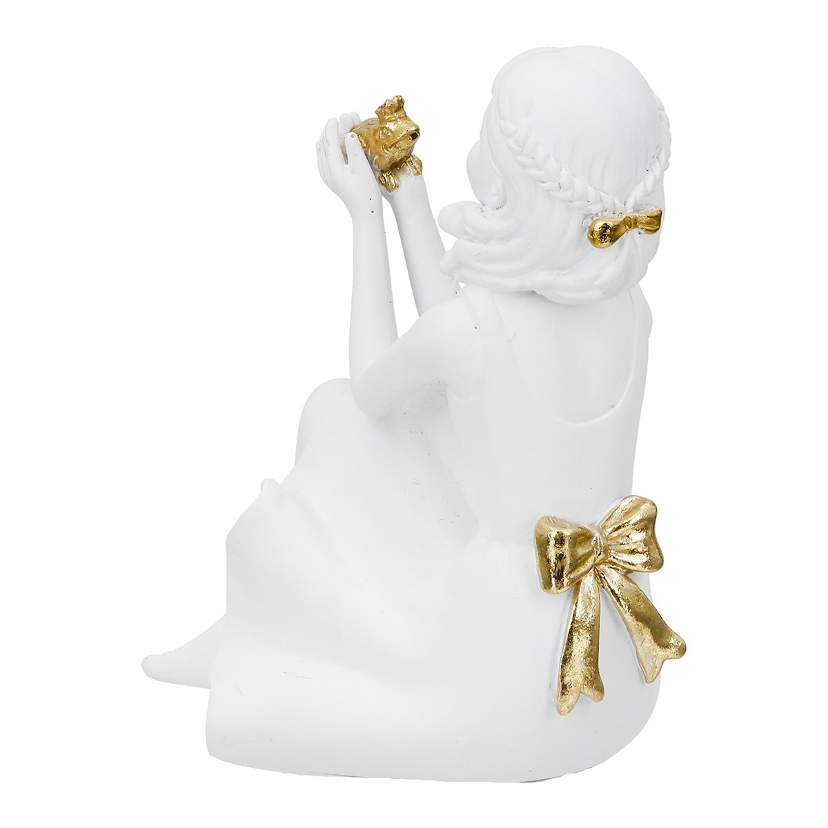 Φιγούρα Γυναίκα Πολύ Λευκό Χρυσό 11x11x24