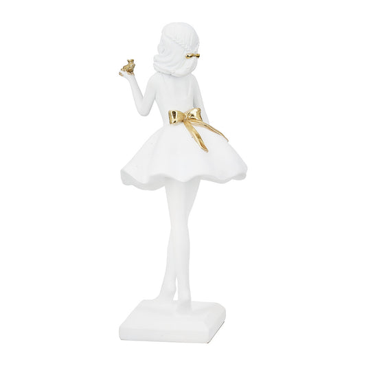 Φιγούρα Γυναίκα Πολύ Λευκό Χρυσό 11x11x24