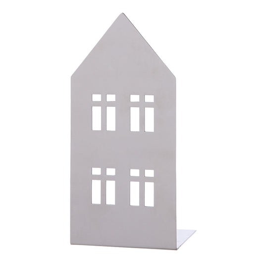 Κηροπήγιο Σπιτάκι 'Casita' Ατσάλι Ασημί 8x11.5x25