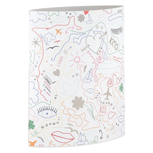 Διακοσμητικό Light (LED) Ellipse "Modern Art" Χαρτί Λευκό 13x6x16